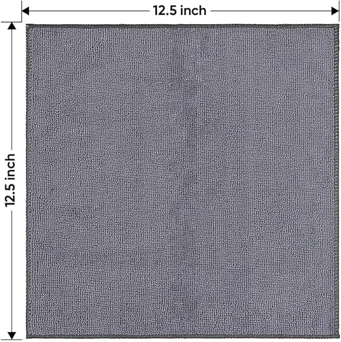 HOMEXCEL Microfiber Cleaning Cloth 12 Pack, 12.5 x 12.5 inch Microfiber Towels - Image 7