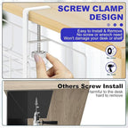 15.7” Under Desk Cable Management Tray, No Drill Heavy Duty Steel Standing Desk - Image 3