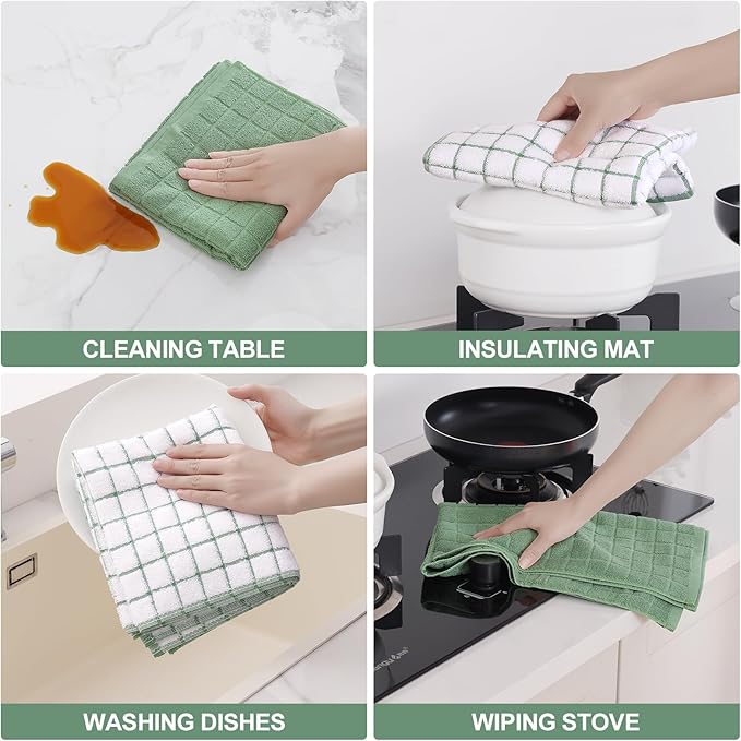 Homaxy Premium Cotton Kitchen Towels 16"x 28", Large Natural Ring Spun 390 GSM - Image 4