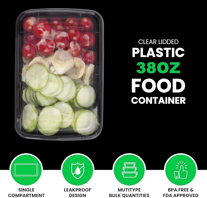 WGCC Meal Prep Containers Plastic Food Storage Containers - Image 2