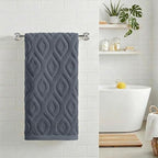 Artoid Mode 1 Pc Grey 3D Diamond Grid Jacquard Hand Towels - Image 2