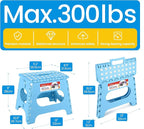 ACSTEP Folding Step Stool for Adults 11 Height Lightweight Plastic Stepping Stool Foldable Step Stool Hold up to 300lbs Non Slip Collapsible Stool Blue - Image 4