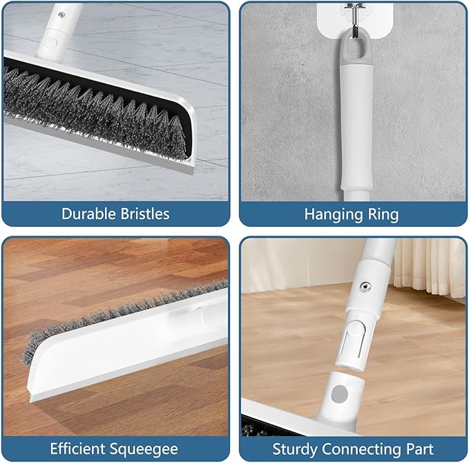SetSail Floor Scrub Brush with 48-Inch Long Adjustable Handle 2 in 1 Scrape - Image 6