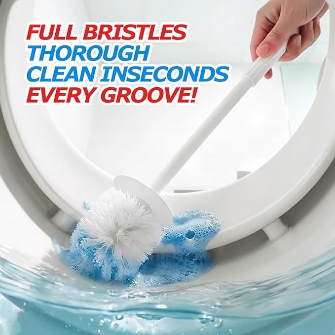 4Pack Toilet Bowl Brush and Holder Set - Image 3