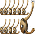 IBosins 12 Pack Antique Brass Coat Hooks Wall Mounted by IBosins