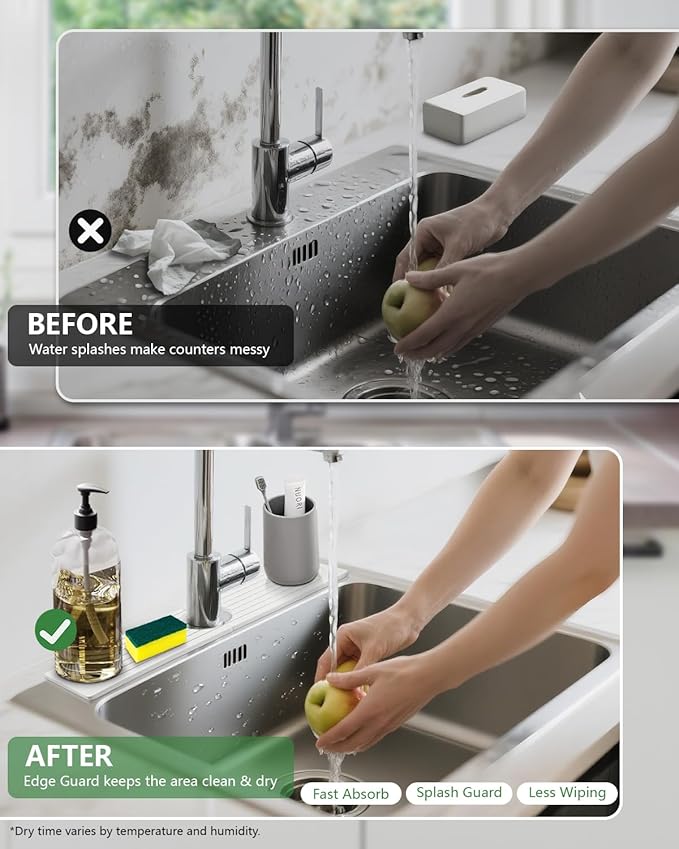 Stone Drying Mat for Kitchen Faucet: Diatomite Stone Drying Tray - Image 4