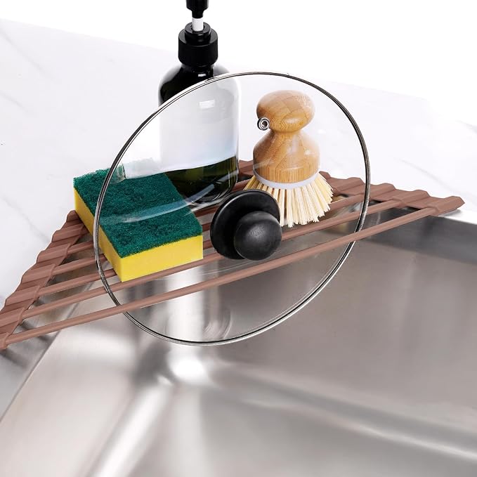 Tomorotec Compact Silicone-Coated Triangle Dish Drying Rack - Image 4