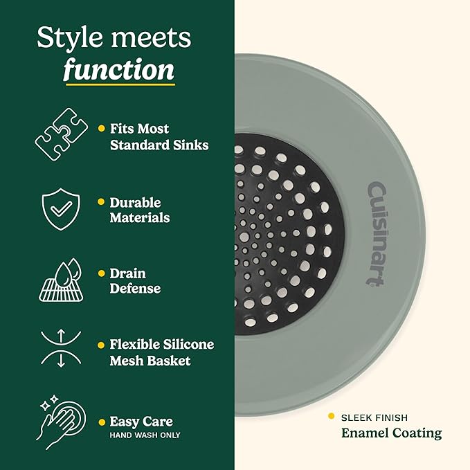 Cuisinart Sink Strainers- 2 Pack Kitchen Sink Drain Strainer & Food Catcher - Image 4
