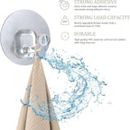Uten Adhesive Hooks for Hanging 10 Pack, Heavy Duty Wall Hooks 11 lbs, Self - Image 7