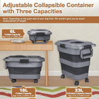 Dog Food Storage Container，2 Pack 25 lbs Airtight Collapsible Cat Food Storage - Image 2