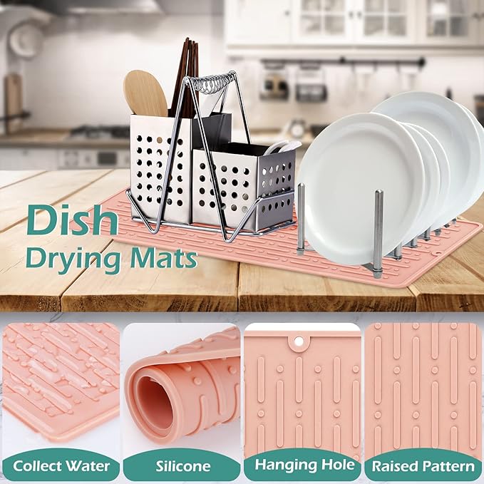 Dish Drying Mats, Heat-resistant Silicone Mat - Image 3