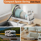 Small Dish Drying Rack, Compact Dish Drainer - Image 3