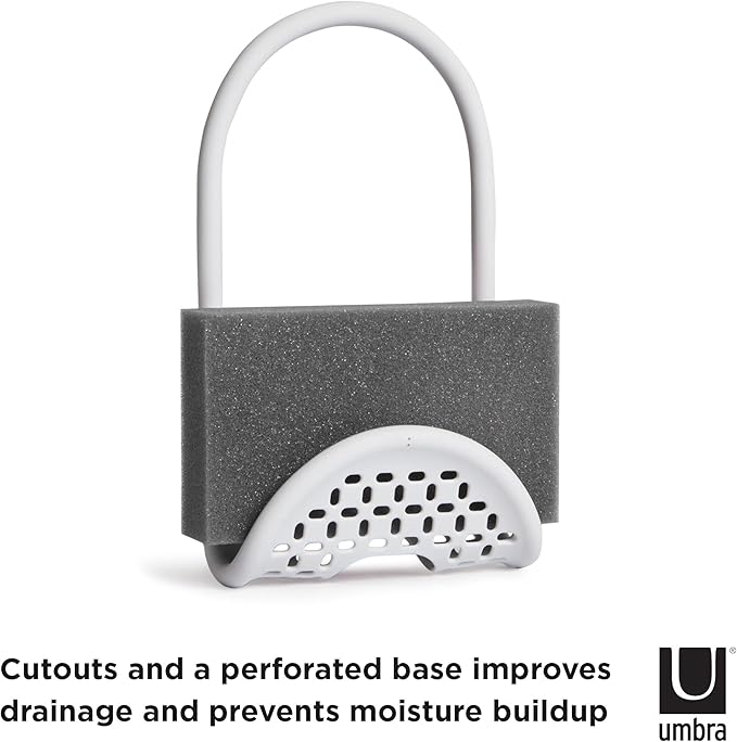 Umbra Sling Kitchen Sink Caddy Sponge Holder, Hangs Over Faucet or Divider - Image 5