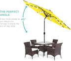 Best Choice Products 10ft Solar Polyester LED Lighted Patio Umbrella w/Tilt Adjustment and UV-Resistant Fabric - Image 2