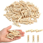 KIMOBER 1.77Inch Wooden Clothespins, Sturdy Natural Wooden Craft Peg Pins Clips by KIMOBER