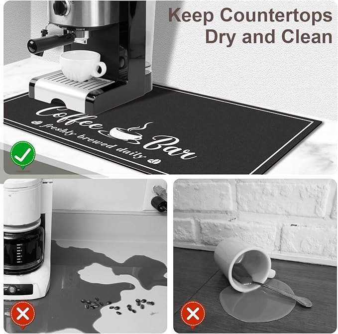 Absorbent Coffee Mat, Fashion Dish Drying Mat - Image 5