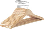 SONGMICS Wooden Hangers, Coat Hangers, Pants Bar, 360° Swivel Hooks, by SONGMICSbySONGMICSHOME