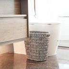 PINXIURY Wicker Trash Can, Watse Basket, Woven Bathroom Trash Can - Image 4