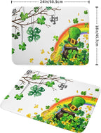 Giwawa St Patrick Dish Drying Mat Large Lucky Clover Tree Shamrock Dish Drainer - Image 2