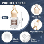 Premium Car Air Freshener, 6 Pack Deep Luxury Scent Essential Oil Diffuser - Image 6