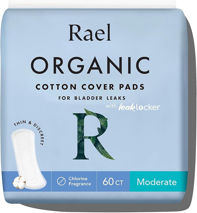 Rael Incontinence Pads for Women, Organic Cotton Cover, Postpartum Essential by Rael