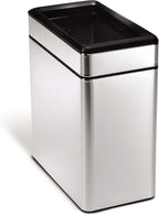 simplehuman 10 Liter / 2.6 Gallon Profile Open Trash Can, Slim Trash Can by Simplehuman