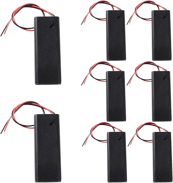 8Pcs 1 Slots 1.5V AA Battery Case Holder 1 x 1.5V AA Battery Spring Clip by AITIAO