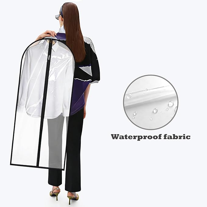 Dress Bags for Gowns Long, Suit Bag Cover for Storage and Travel, 2 Pack - Image 6