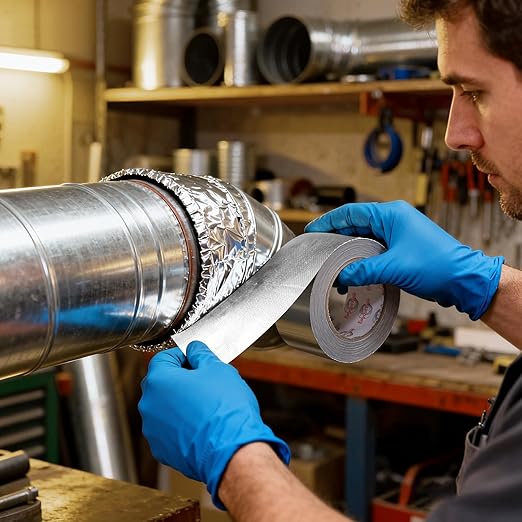 3in x 82ft Adhesive Aluminum Foil Heat Shield Tape, Fiberglass Thermal - Image 7
