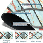 Rendering Marble Kitchen Sink Splash Guard Faucet Mat Blue Wall Tiles Super - Image 3
