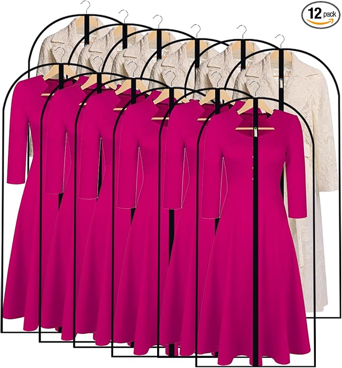 Garment Bags for Hanging Clothes 24'' x 55'' Coat Covers for Closet Foldable by UOUEHRA