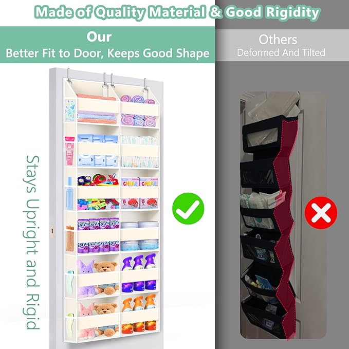 Heavy Duty Over The Door Organizer 6 Tiers, Extra Large Behind Door Storage of - Image 5
