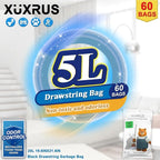 XUXRUS 1.5 Gallon Black Mini Trash Bags, Tear-Resistant, Easy Tear-Off - Image 2