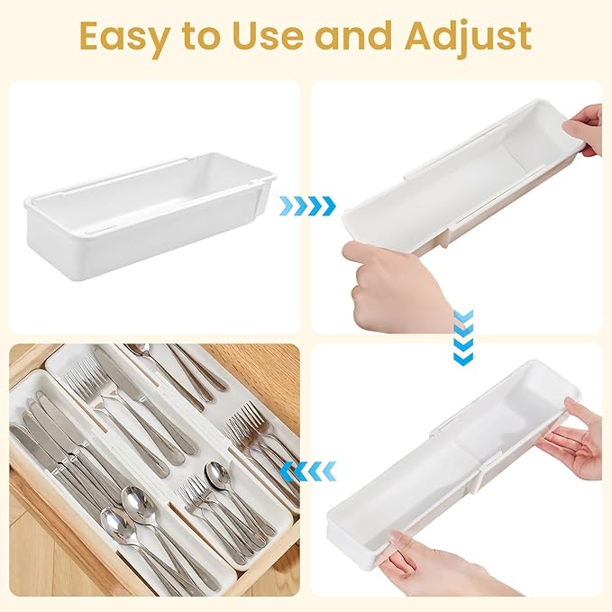Drawer Organizers Set, Expandable Drawer Organizer Trays, Drawer Organizer Bins - Image 6