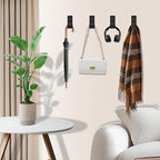 OHIYO 6 PCS Heavy Duty Folding Wall Hooks, Sturdy Black Wall Mounted Hooks - Image 7