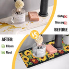 Sink Faucet Absorbing Mat, 2 Pack Drying Mat Around Faucet Sink Splash Guard - Image 5