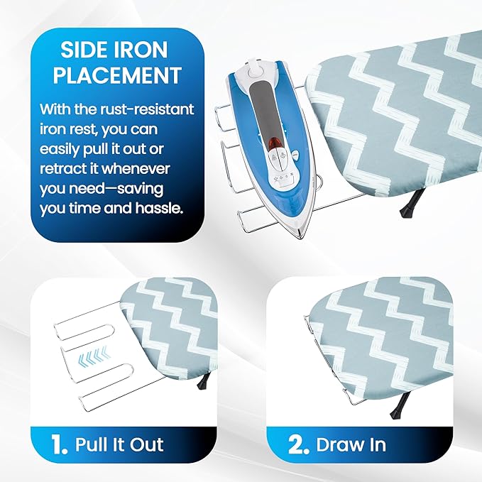 Metal Mesh Panel Tabletop Ironing Board | Foldable Iron Board | Heavy Duty - Image 2