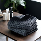 Jacquotha Waffle Hand Towels for Bathroom 2-Piece – Cotton Quick Dry Lint Free - Image 2