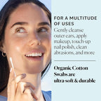 Sky Organics - Organic Cotton Swabs - Strong & Durable - Hypoallergenic - - Image 3