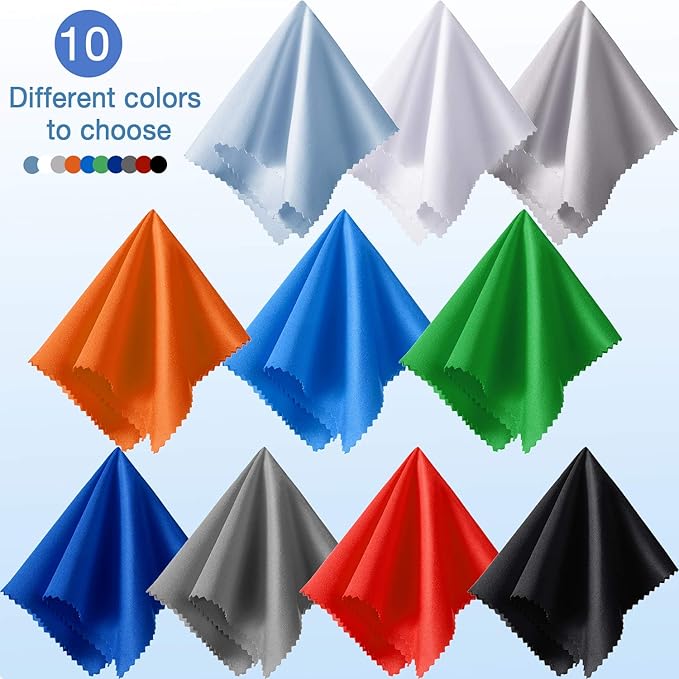 Frienda 100 Pieces Microfiber Cleaning Cloths 7 x 6 Inch Screen Microfiber - Image 3