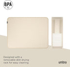 Umbra 330720-354 UDRY Rack and Microfiber Dish Drying Mat-Space-Saving - Image 6