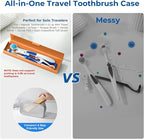 Wider Aluminum Toothbrush Travel Case, Portable Travel Toothbrush Holder - Image 3