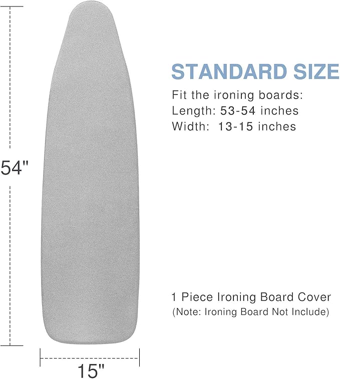 Ironing Board Cover and Pad, Standard Size 15x54, Thick Padding, Elastic Edge - Image 5