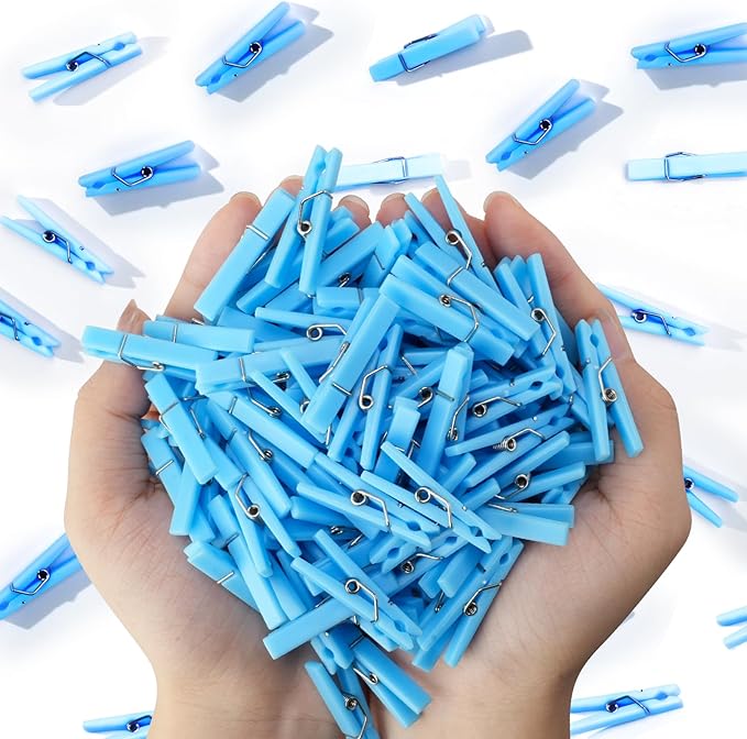 60PCS Baby Shower Clothespin Games Boy Plastic Mini Clothes Pins 1.4 inch - Image 8