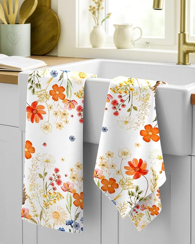 Flour Sack Kitchen Towels Set of 2-18x26 Cotton Dish Towels - Image 2