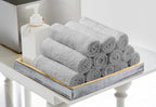 Avalon Towels Cotton Washcloths 24-Pack – 12 x 12 Inch Silver Super Soft & - Image 4