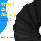 Microfiber Cleaning Cloth Black 12 Pack Premium Microfiber Towels - Image 8