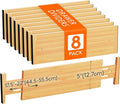 Lifewit 5" High 8 Pack Bamboo Drawer Dividers 45-55cm/17.5-22" Adjustable by Lifewit