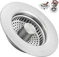 YYKBZ 3 in 1 Kitchen Sink Drain Strainer， Stainless Steel Pop Up Sink Stopper， by Unknown