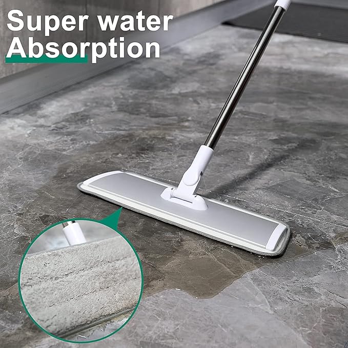 18" Professional Microfiber Mop Floor Cleaning System, Flat Mops - Image 7